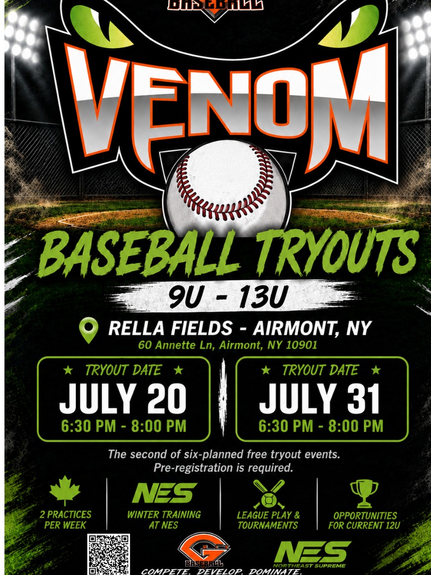 Pascack Valley Venom Hosting Free Tryouts 7/20